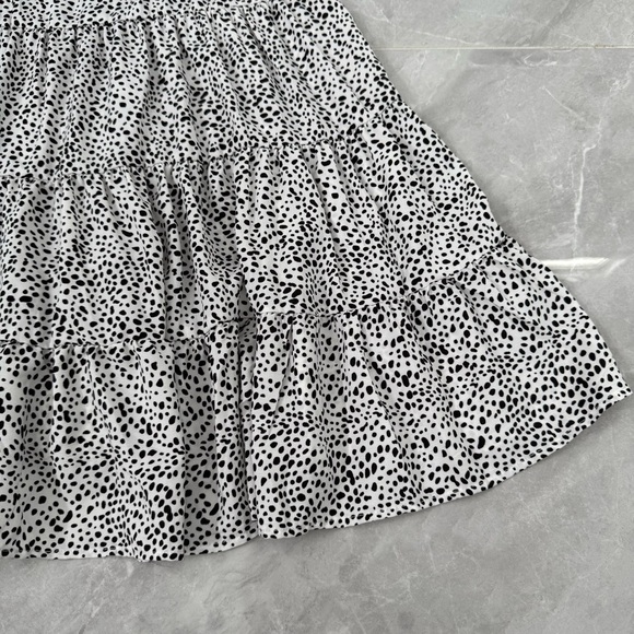 Women’s SHEIN Dalmatian Slip Tiered Adjustable Spaghetti Strap Dress Medium - Picture 7 of 16